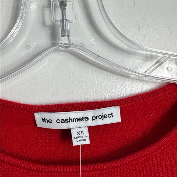 NWT The Cashmere Project Red Peplum 100% Cashmere Sweater Size XS - Picture 4 of 9
